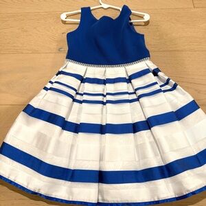 Sweet Heart Rose Blue and White Striped Dress